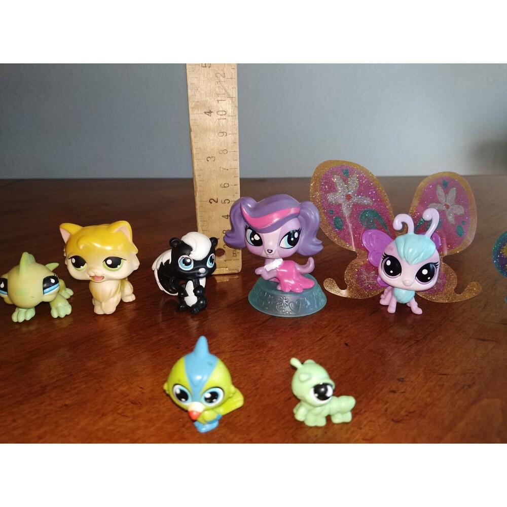 Littlest Pet Shop Lot 12 Pets LPS Butterfly Monkey Caterpillar Magic Motion Cat - Picture 4 of 15